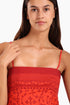 Short top in cotton with adjustable straps